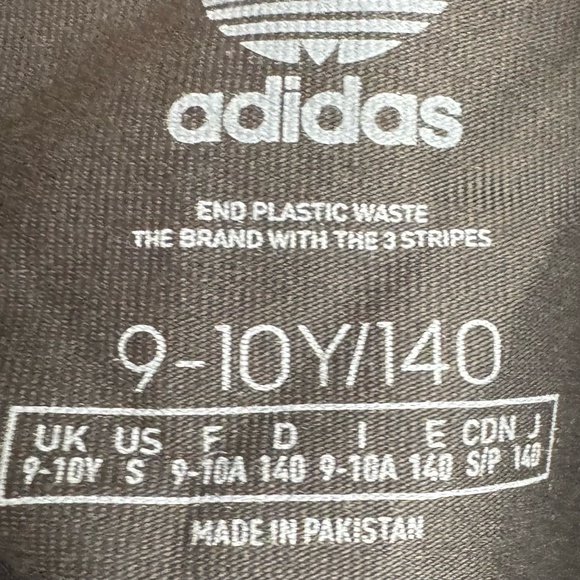 Adidas Originals Kids Cropped Tank Top | Black & White | Size 9/10Y - Picture 7 of 7